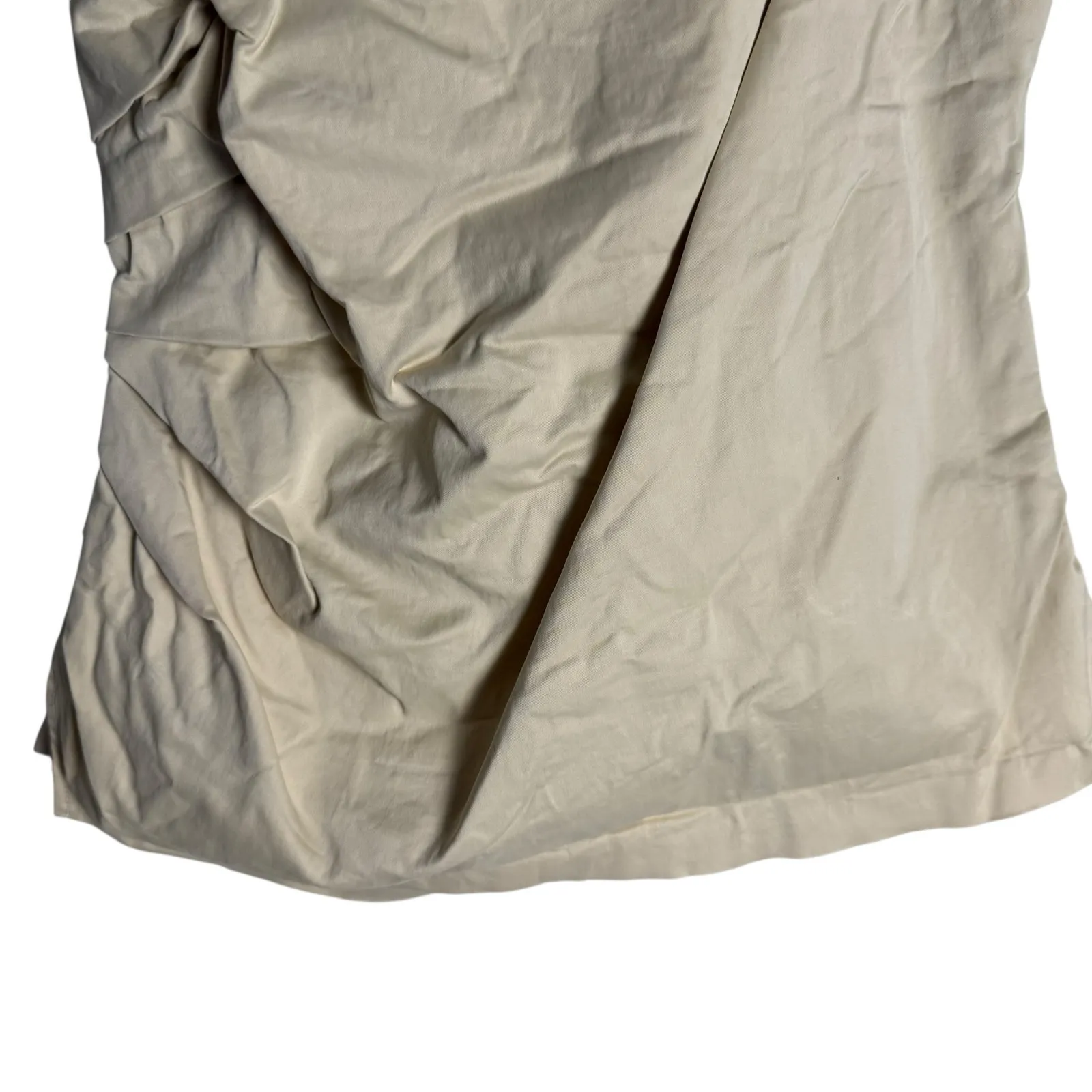 A.L.C. Charlotte Sateen Pleated Cream Sleeveless Halter Tank Top Size 8 - Image 8