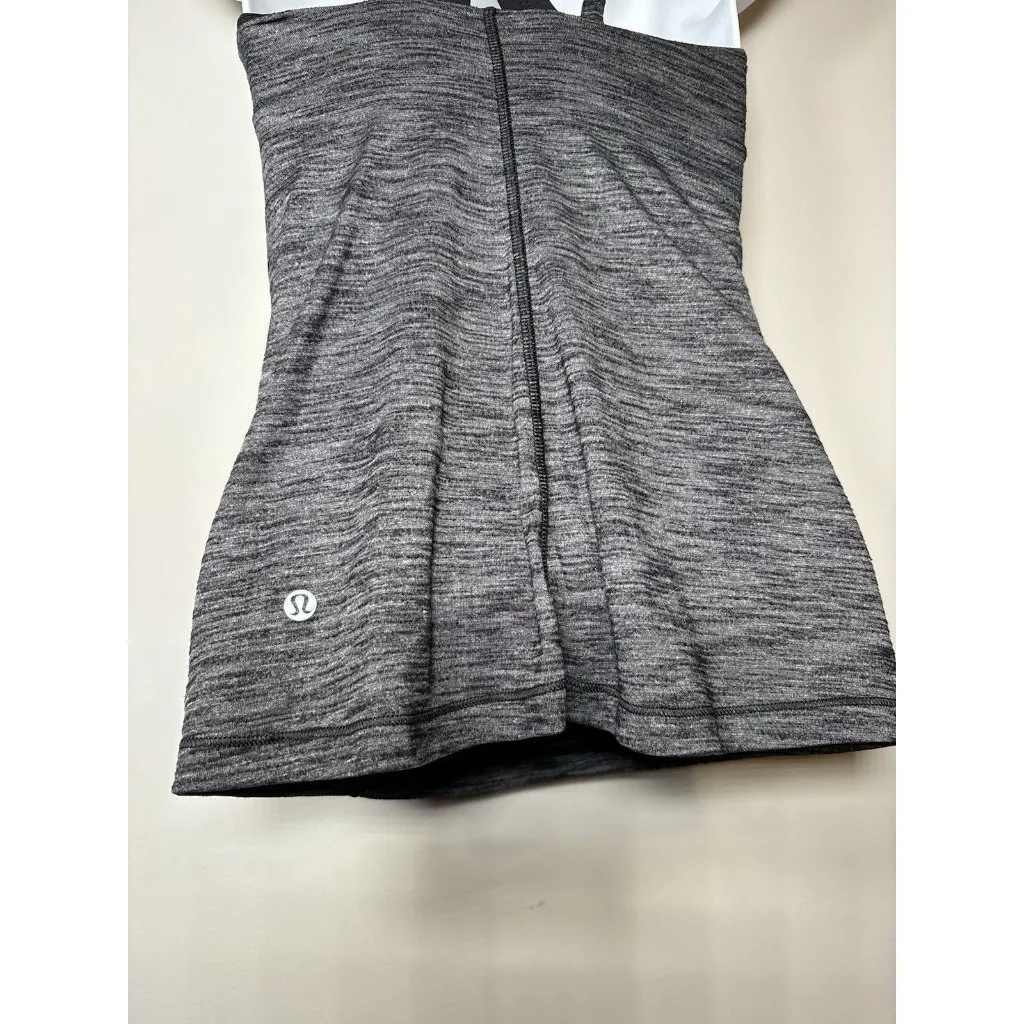 LULULEMON Size 4 Athletica Tank Top Heathered Gray Activewear Gym Yoga Pilates - Image 6