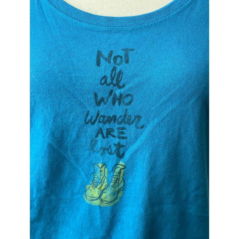 Life is Good LIG Tee Shirt Medium T-Shirt Graphic Classic Fit Not All Who Wander - Image 4