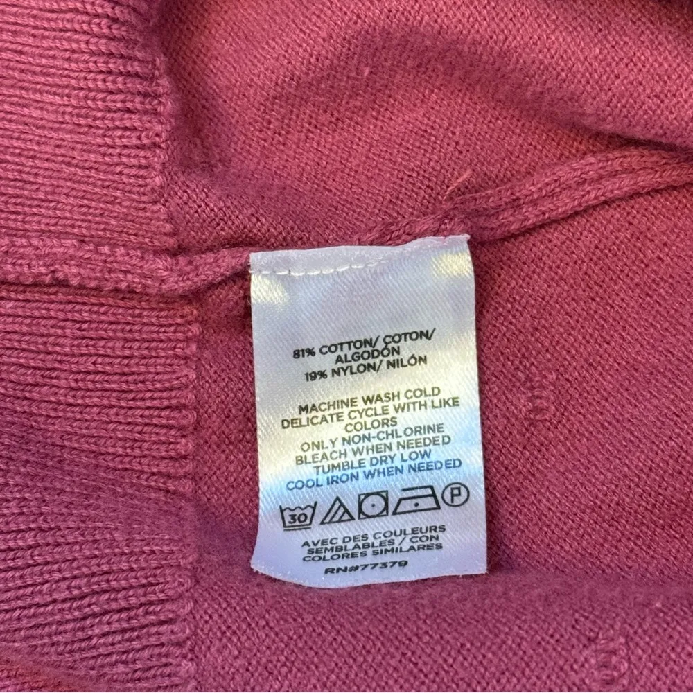 Ann Taylor Women’s Pink Button Down Polka Dot Cardigan Size Large - Image 7