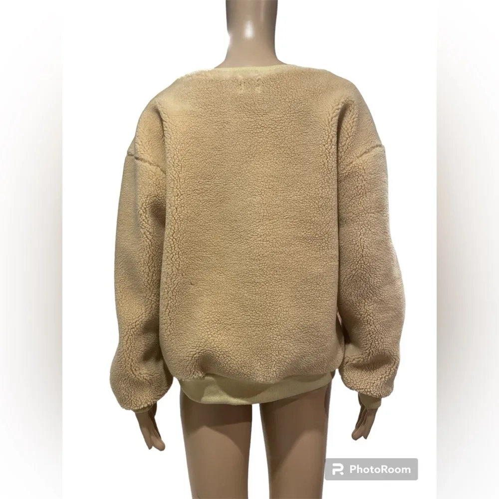 Princess Polly Sherpa sweatshirt size S Yellow - Image 3