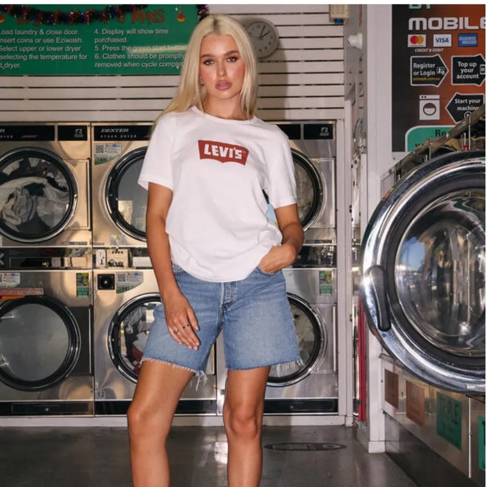 Levi’s 501 mid thigh Denim Distressed Women high rise Shorts - Image 3