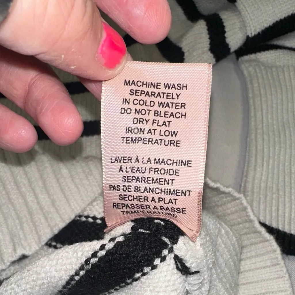 Philosophy • Republic Clothing Women’s Striped Sweater White Black Size S Knit - Image 8