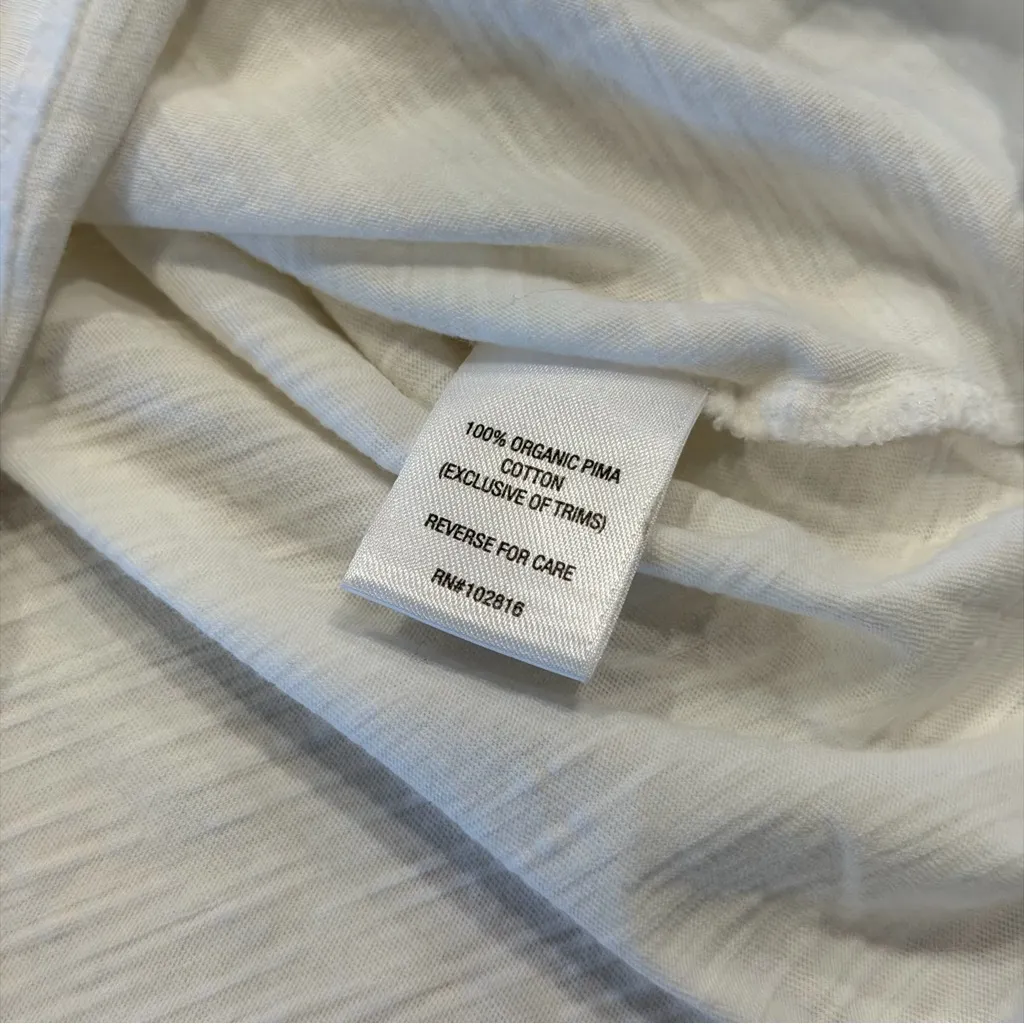 Garnet Hill Weekender Crewneck Long-Sleeve Tee White Size Small - Image 5