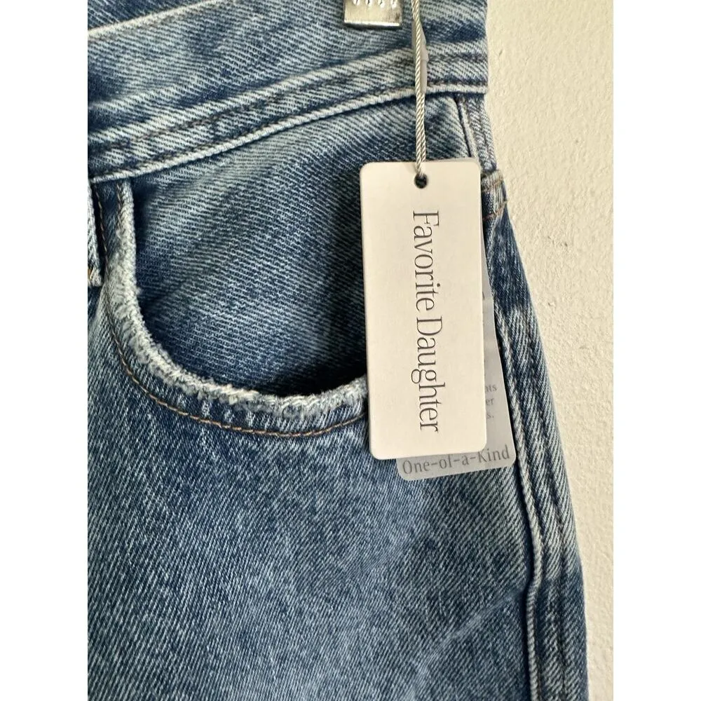 Favorite Daughter The Ollie Ultimate Baggy Wide Leg Cargo Jeans In London 23 Blue - Image 14