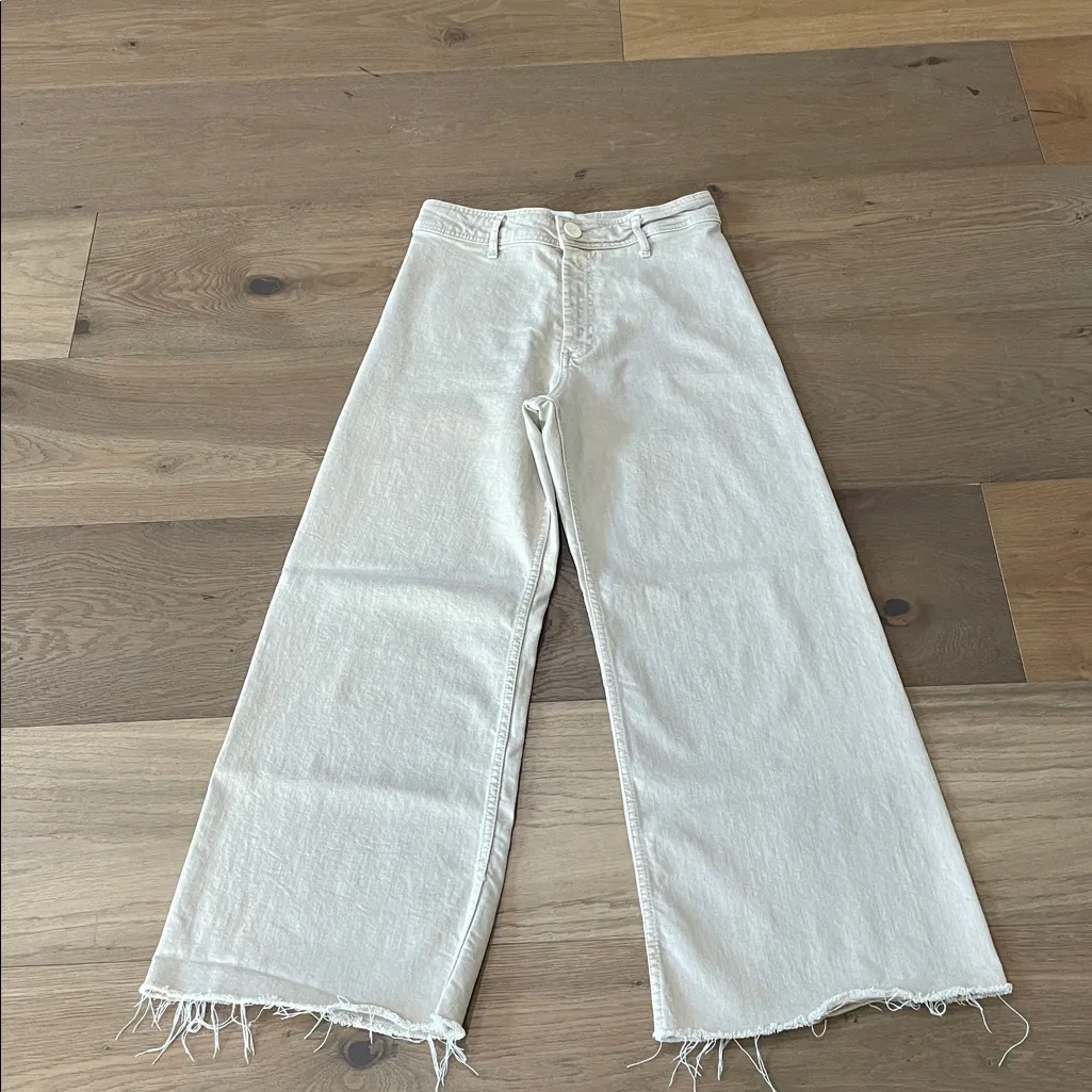 Zara The Marine Straight Wide Leg Jeans Size 8 - Image 9