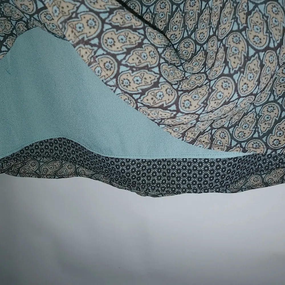 Emma James 12 Brown Turquoise Crossover Top - Image 4