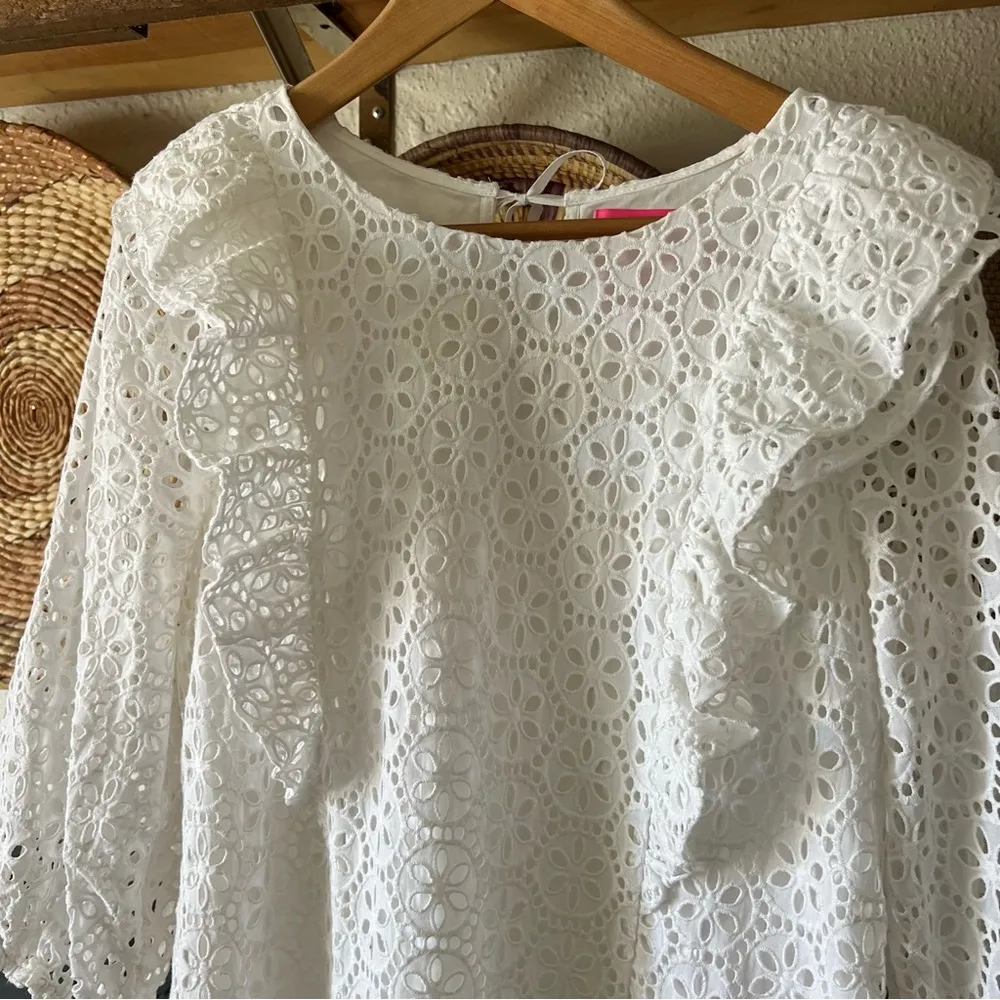 LILLY PULITZER Primm (sand dollar) Eyelet Dress in Resort white large - Image 9