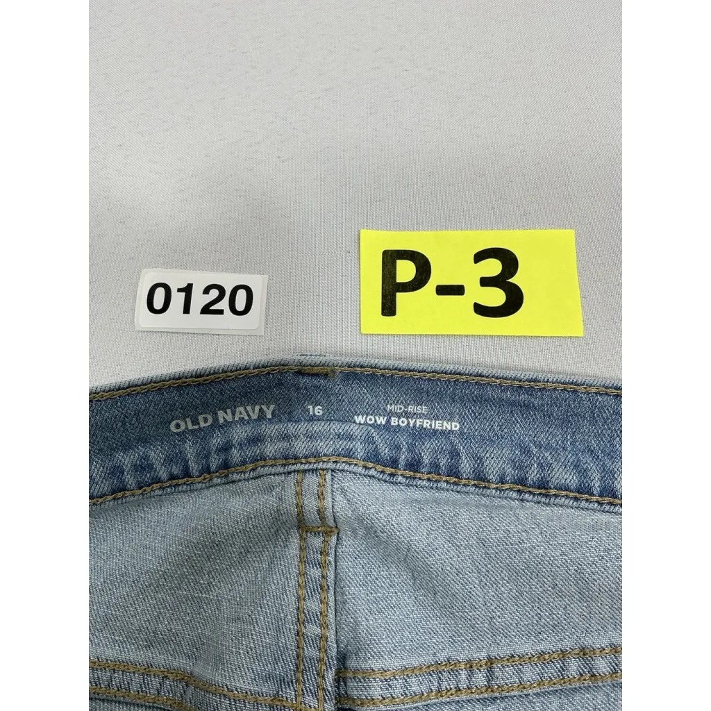 Womans Excellent Condition Old Navy Wow Boyfriend Lite Blue Jeans 16 0120/P-3 - Image 3