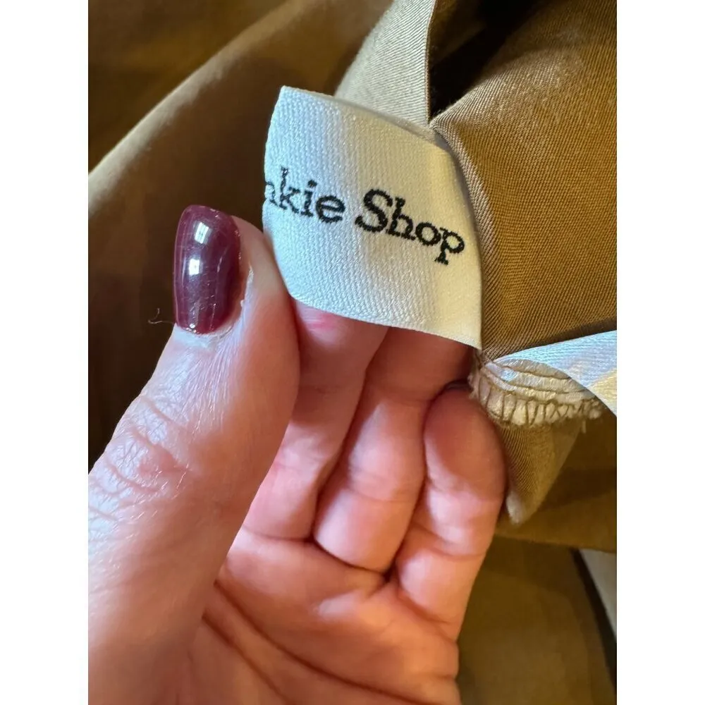 The Frankie Shop Shorts Women XS Tan Camel Elastic Waist Pleated High Rise‎ - Image 8