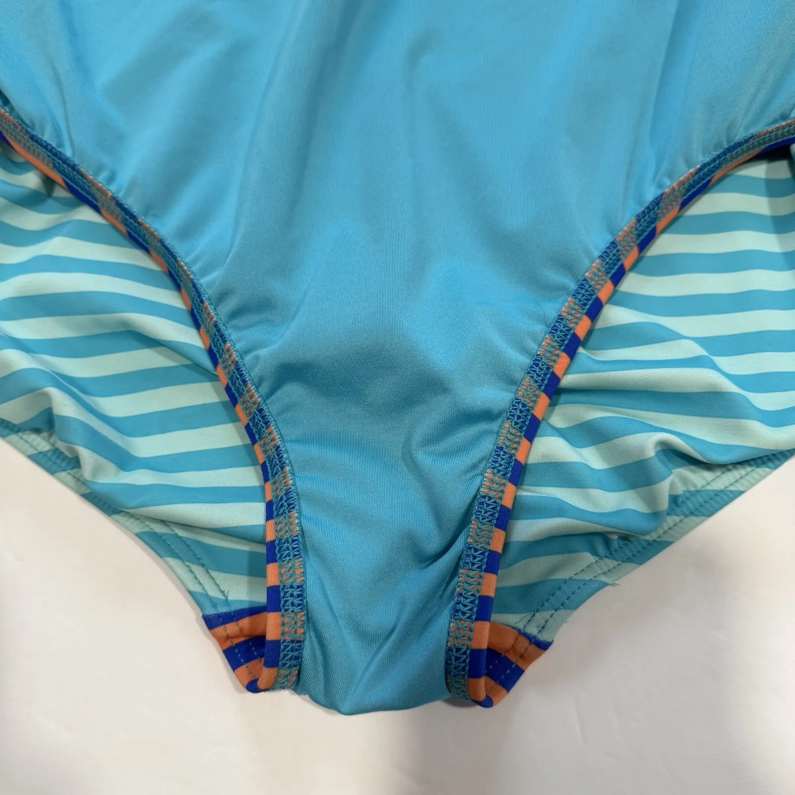 Lands End Colorful Striped Tugless Low Leg Soft Cup One Piece Swimsuit Size 20W - Image 7