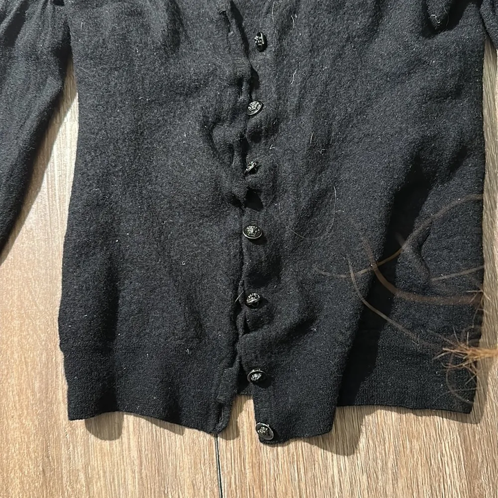 Size 38 VERSACE sweater, black rfid chip tag for authenticity shrunken wool - Image 4