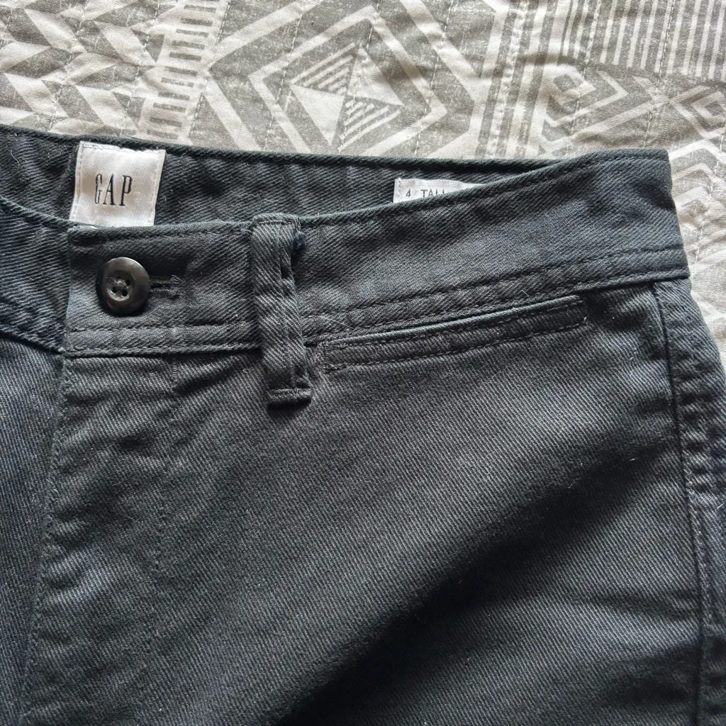 Gap high Rise Black Wide-Leg Crop Pants - Image 8