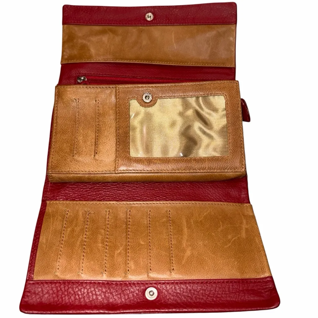 Tabitha Red Pebbled Leather Wallet - Image 7