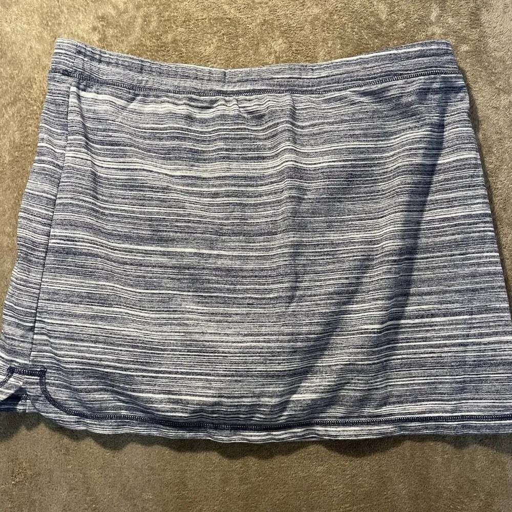 Jones New York Skort Womens Size XXL 2X Striped Blue White Pockets Stretch Short - Image 3