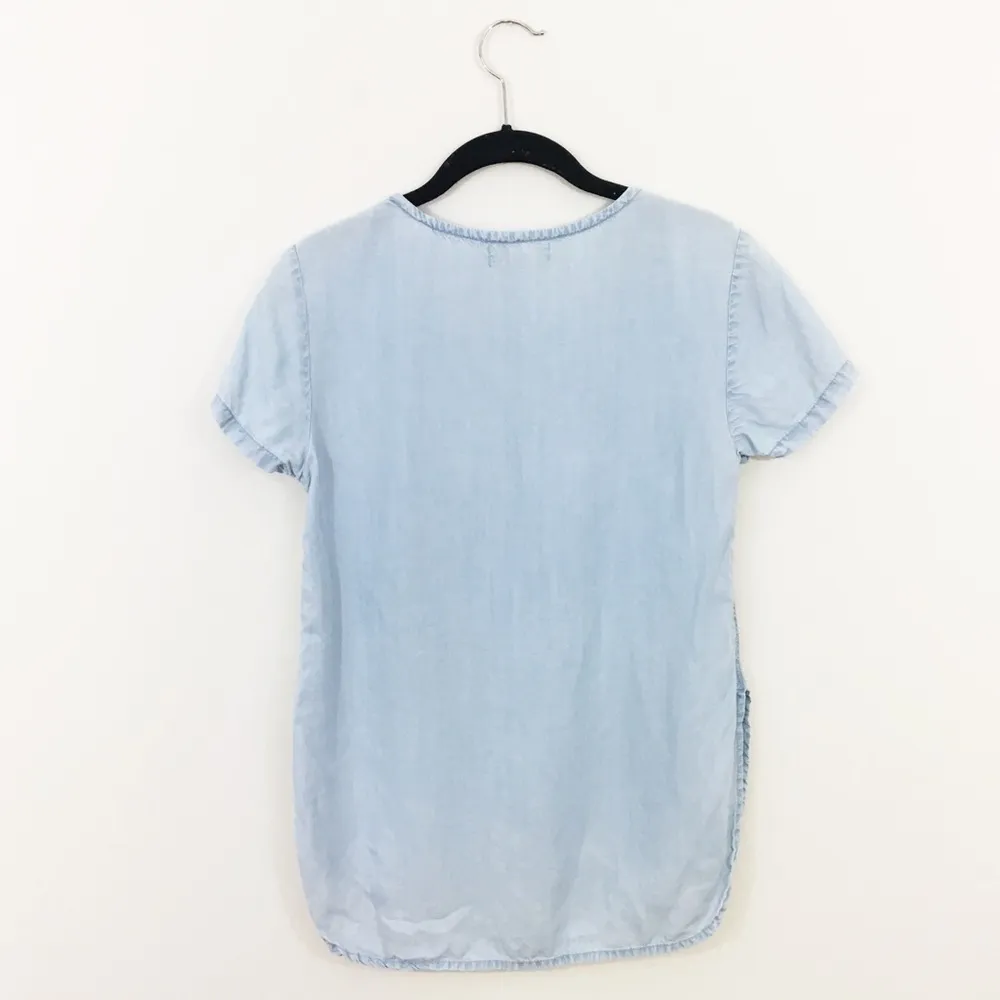 Anthropologie Cloth & Stone Chambray Pocket Tee - Image 7