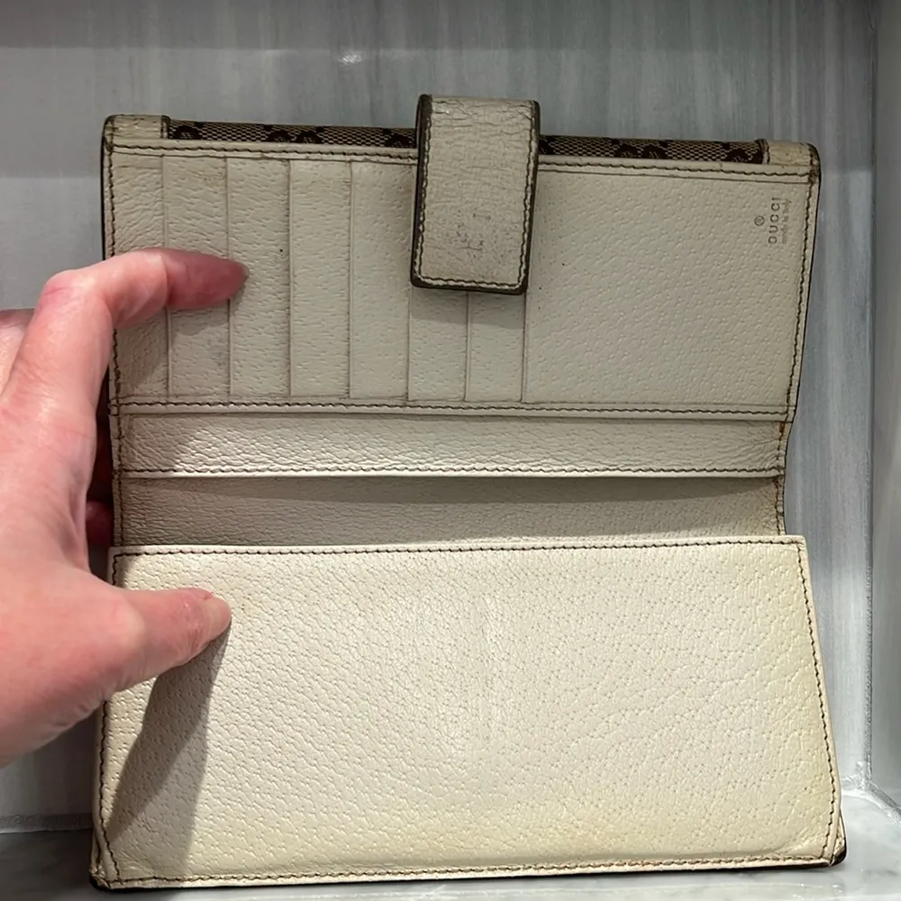Gucci Monogram Leather Long Snap Project Wallet - Image 3
