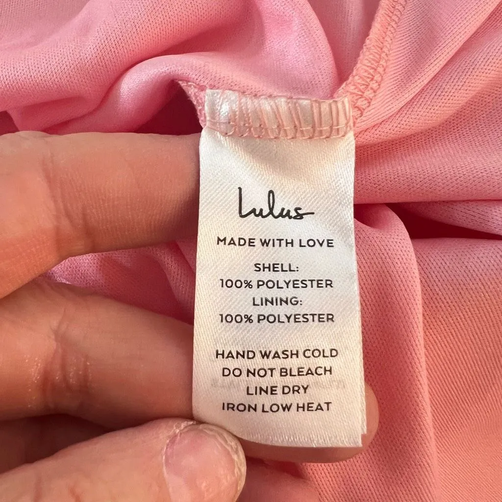 Lulu’s Adorably Admired Light Pink Floral Jacquard Tie-Strap Midi Dress size sma - Image 11