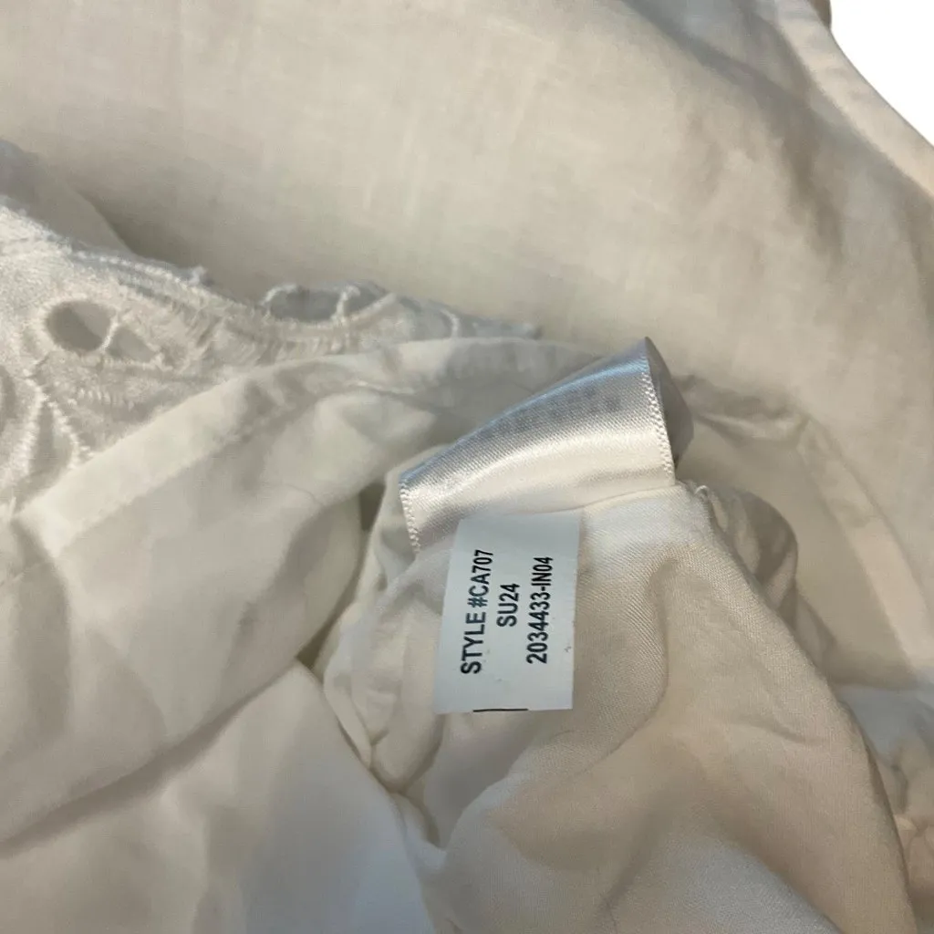 J.Crew White Linen Sleeveless Dress XXS coastal resort wear Beachy Classic - Image 4