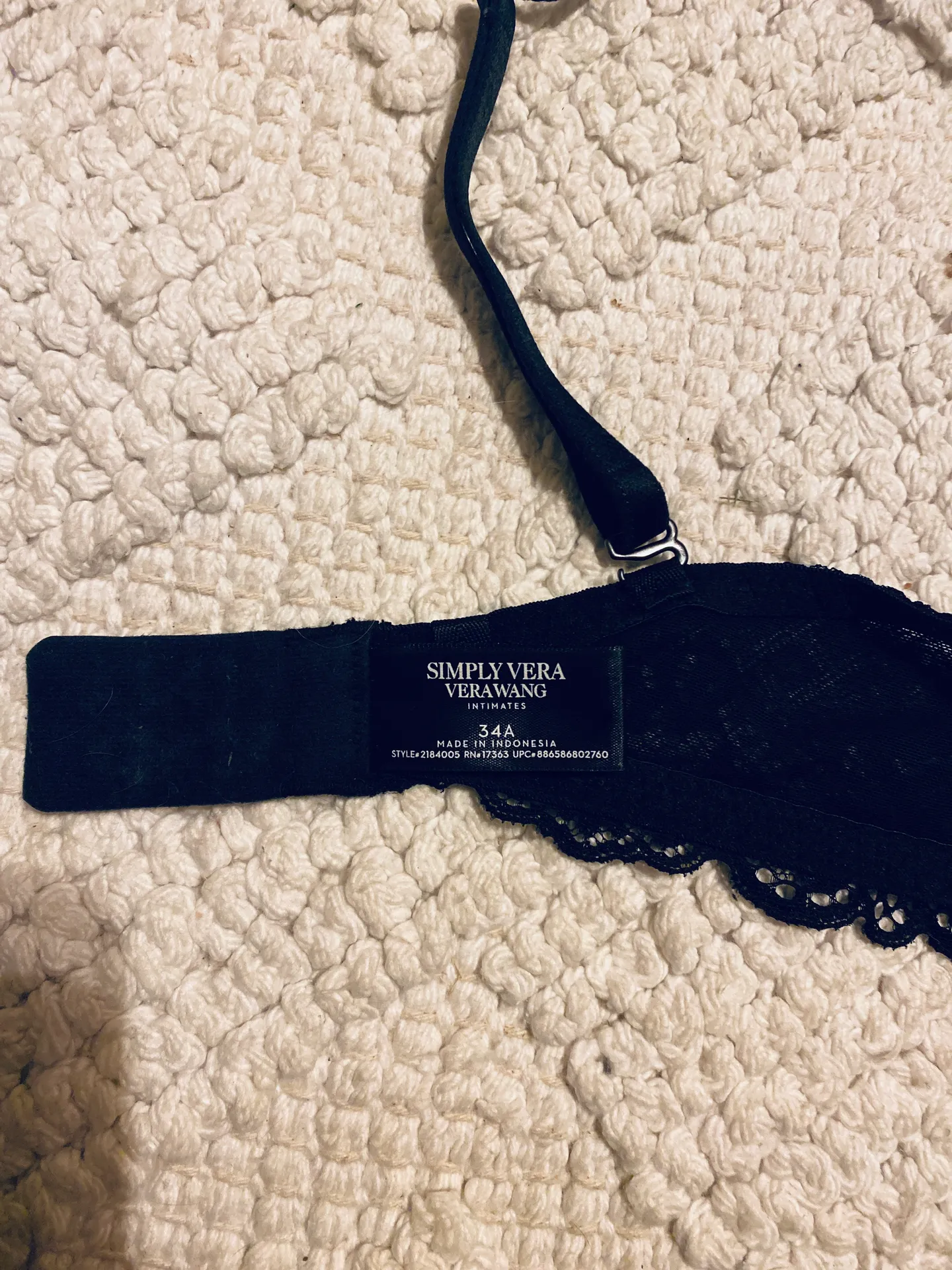 Vera Wang Black Lace Bra - Image 2