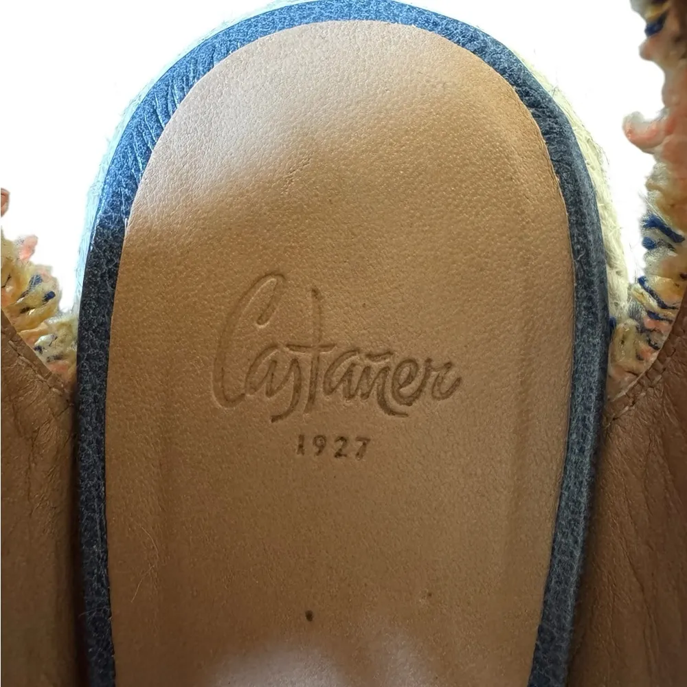 Castaner Pom Pom Plaid Heels Size 37 or 7 - Image 6