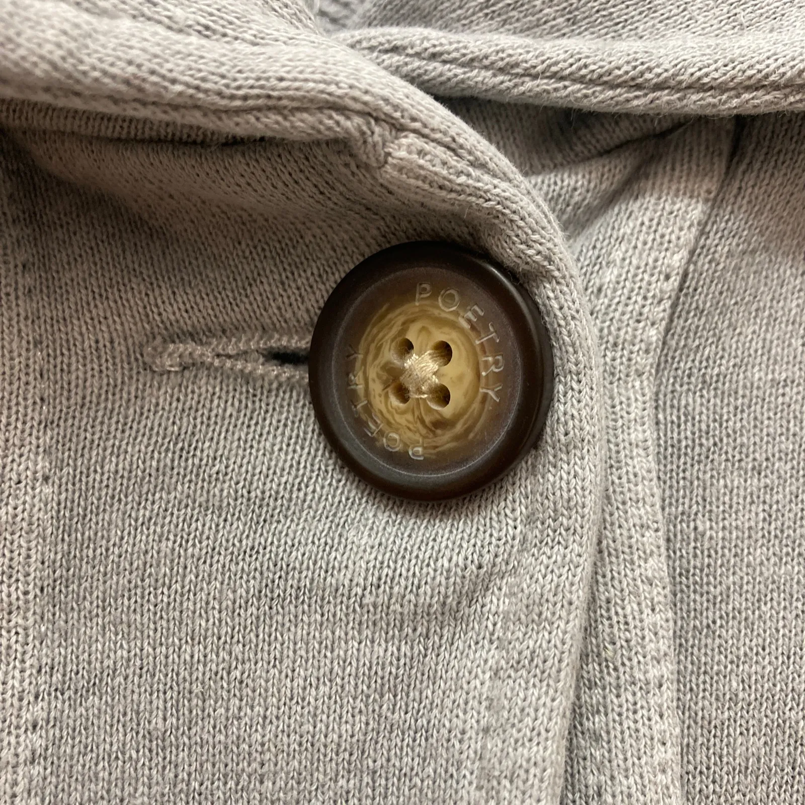 Poetry London Jersey Gray Hemp Organic Cotton Button Shacket Shirt Jacket - Image 6