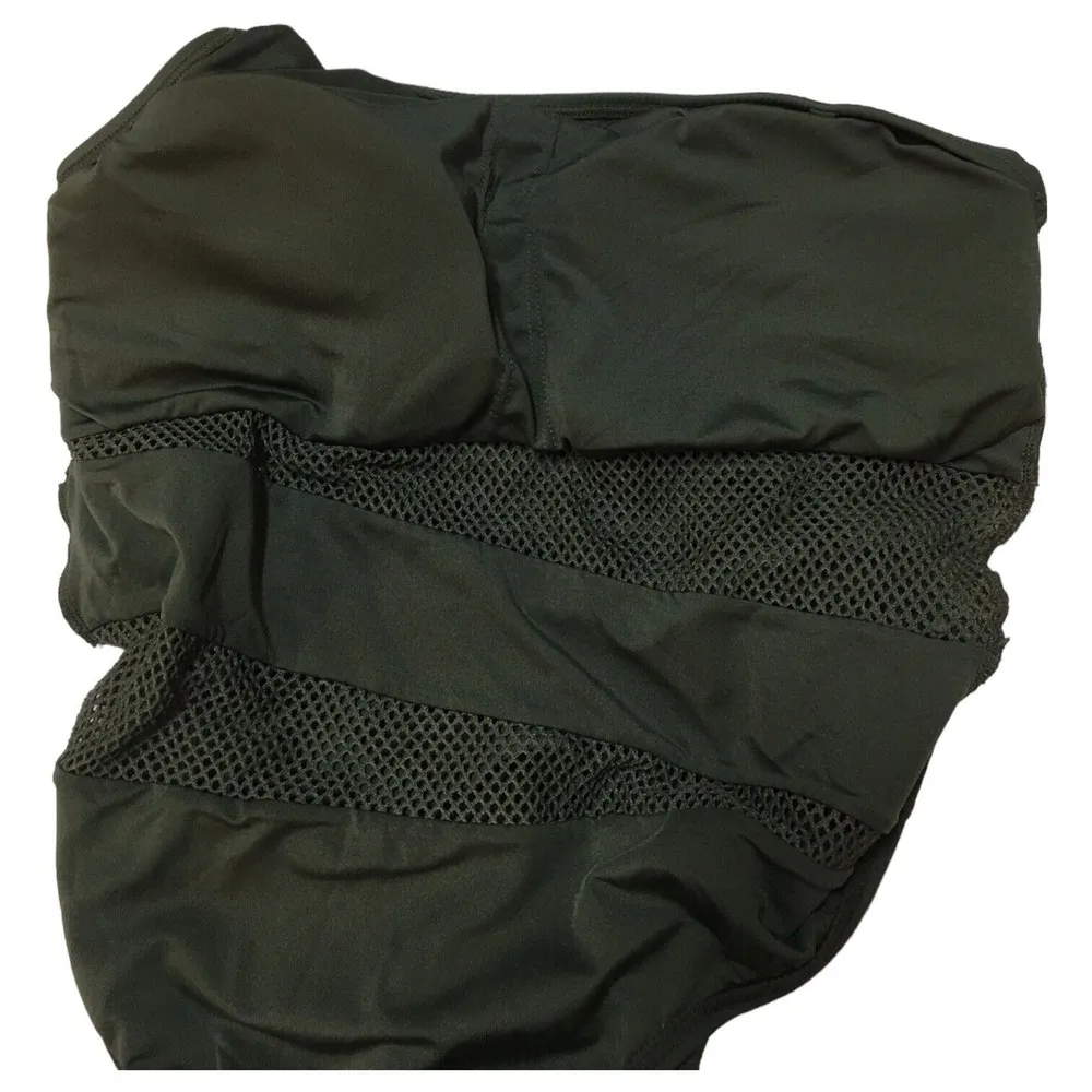 Carmen Marc Valvo Swimsuit Womens 14 One Shoulder Mesh One Piece Padding Green - Image 9