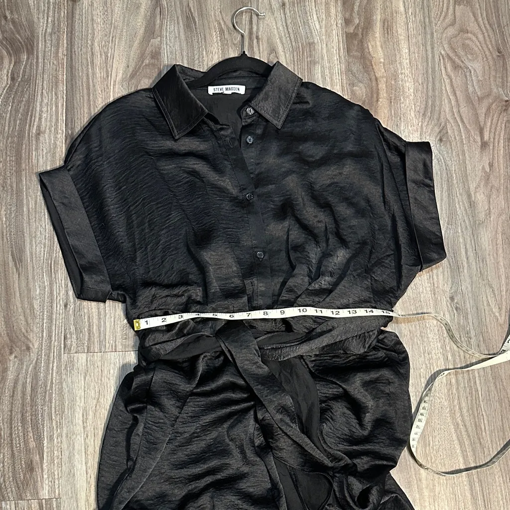 Steve Madden Black Button-Up Jumpsuit - Image 9