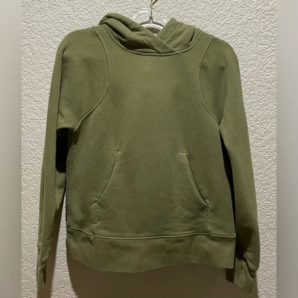 Lululemon Loungeful Hoodie Fleece Sweatshirt Bronze Green Size 0 - Image 5