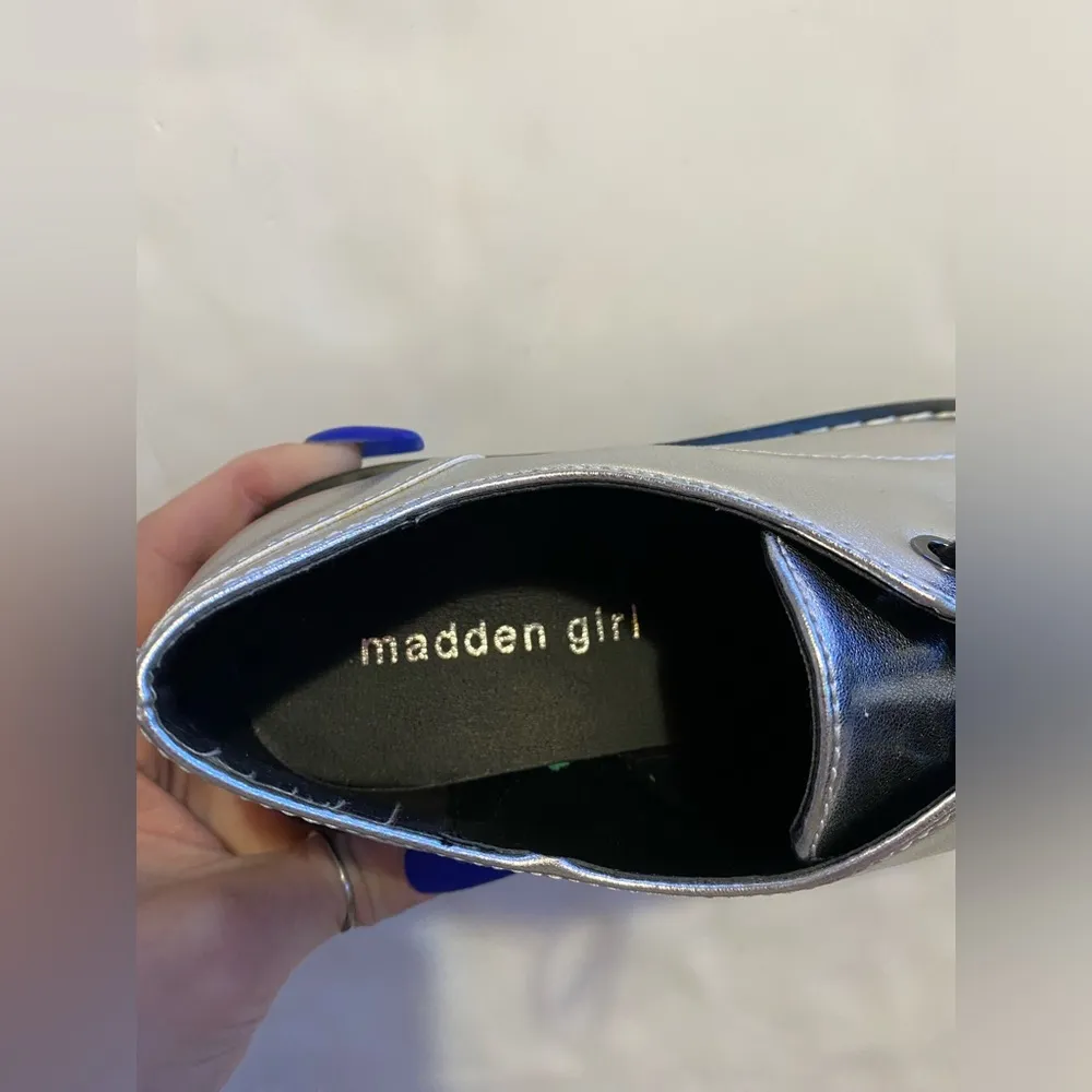 Madden girl silver platform Oxford sneakers - Image 6