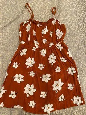 Forever 21 Burnt Orange Floral Dress - Image 2