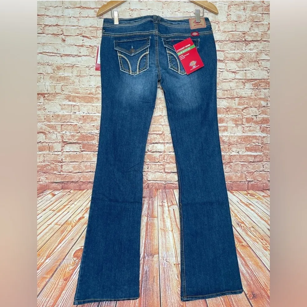 Dickies | Slim Bootcut Low Rise Blue Denim Jeans - Image 3