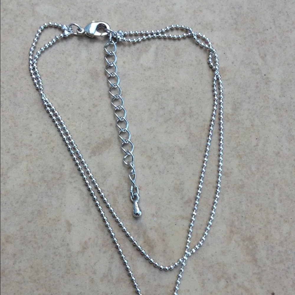 Silver Tone Crystal Alligator Double Anklet Ankle - Image 3