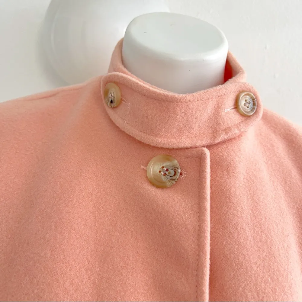 100% Wool Jacket Coat Size 10 Pink - Image 5