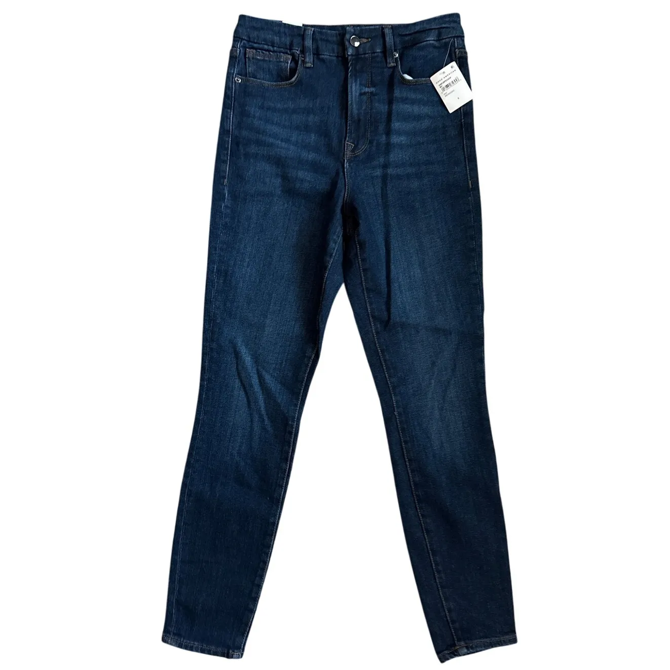 Good American Good Waist Chewed Pocket Jeans Indigo Size 8 - Image 3