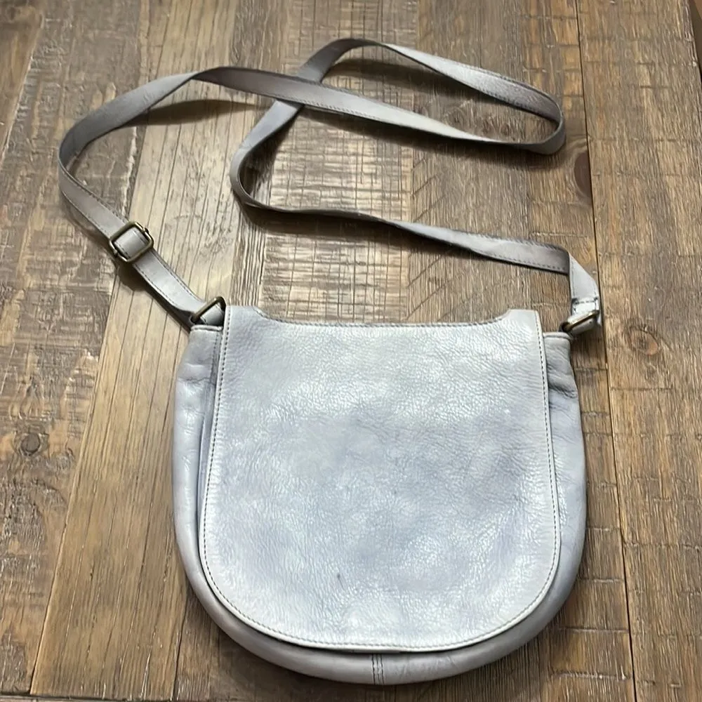 Latico Blue Leather Cross Body Bag - Image 8