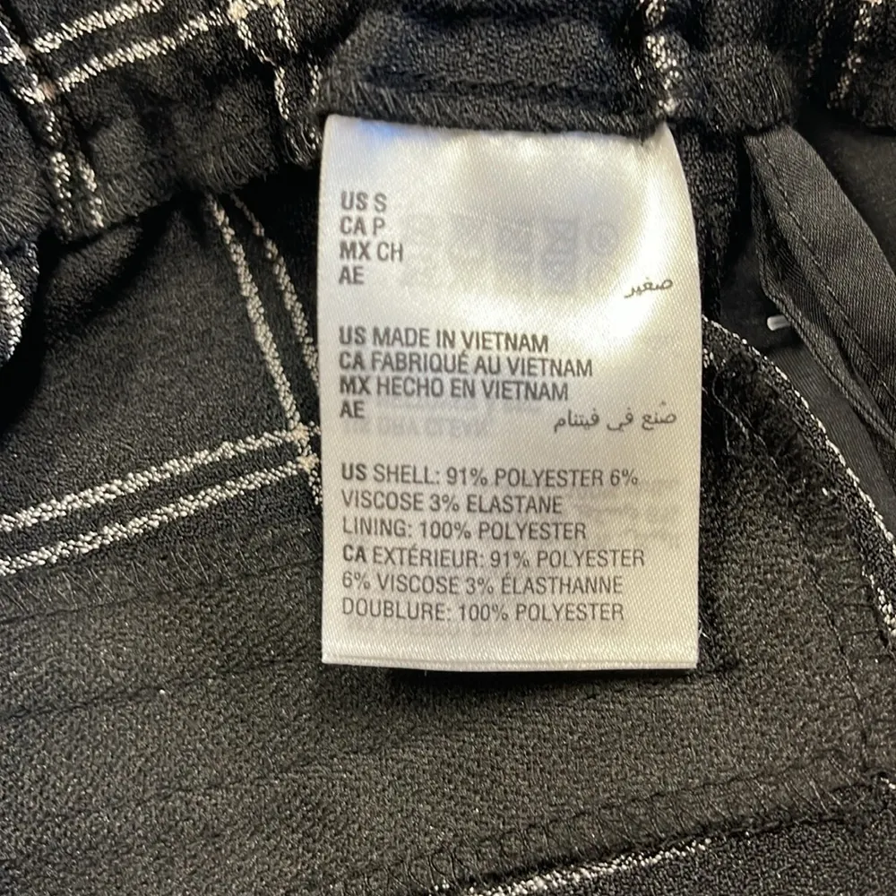 Bar III NWT Black White Window Pain Pull On High Waist Dress Pants Size Small - Image 5