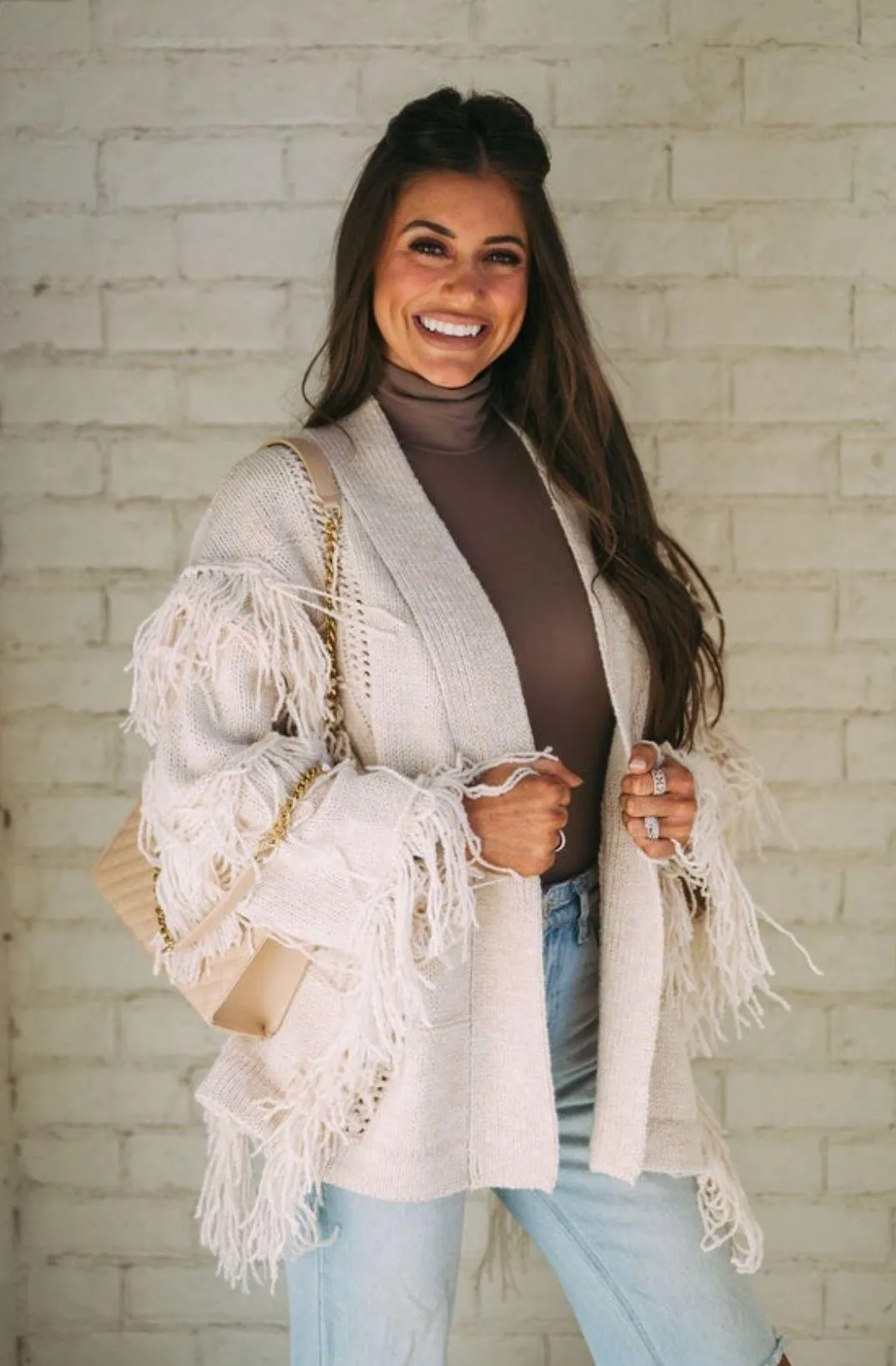 These Three Boutique These Three Fringe Cardigan - Image 2