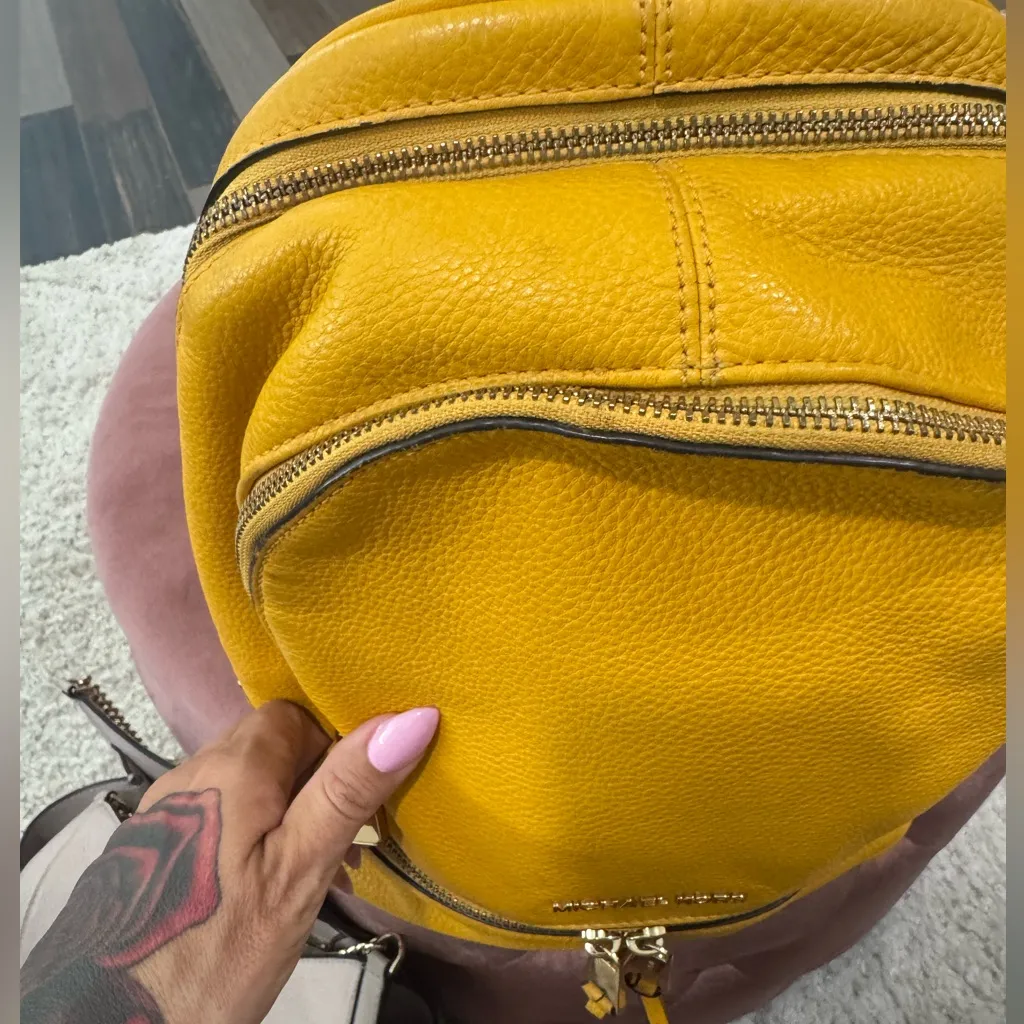 Michael Kors Yellow Backpack - Image 4