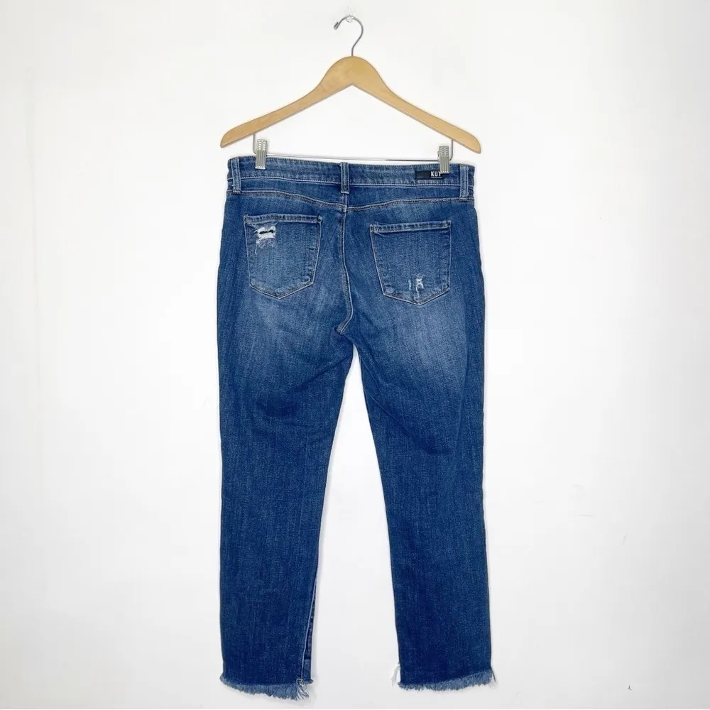 Kut From the Kloth Emma Straight Leg Fringe Jeans Size 8 - Image 7