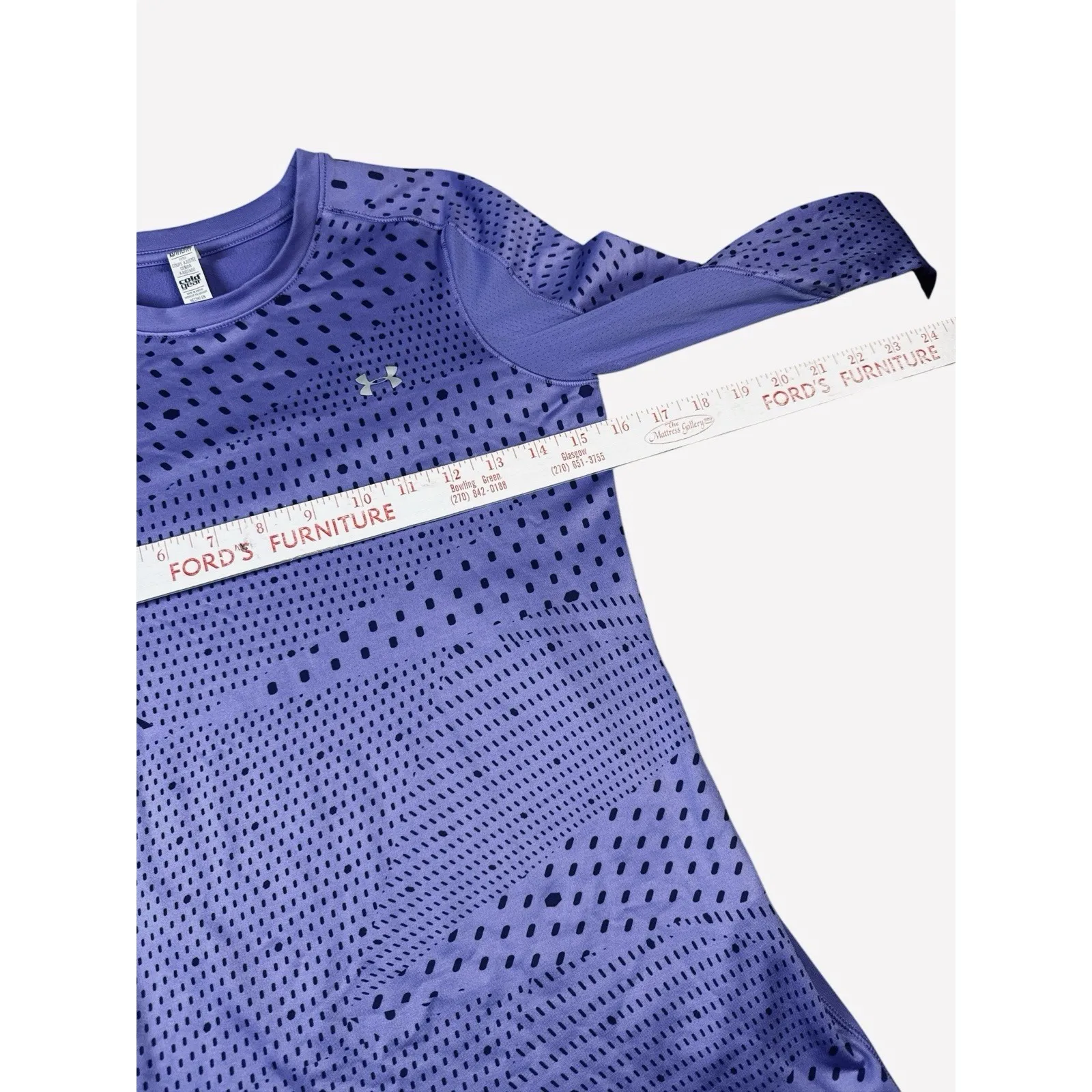 Under Armour Women's Purple ColdGear Long Sleeve Active Top Thumb Holes XSmall - Image 5