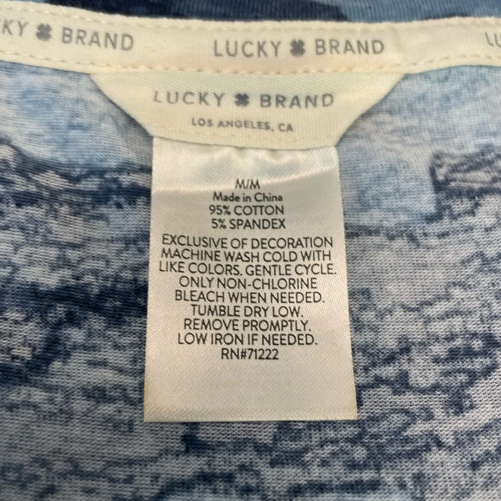 Lucky Brand Like New Blue Camo Tank Top - Image 4