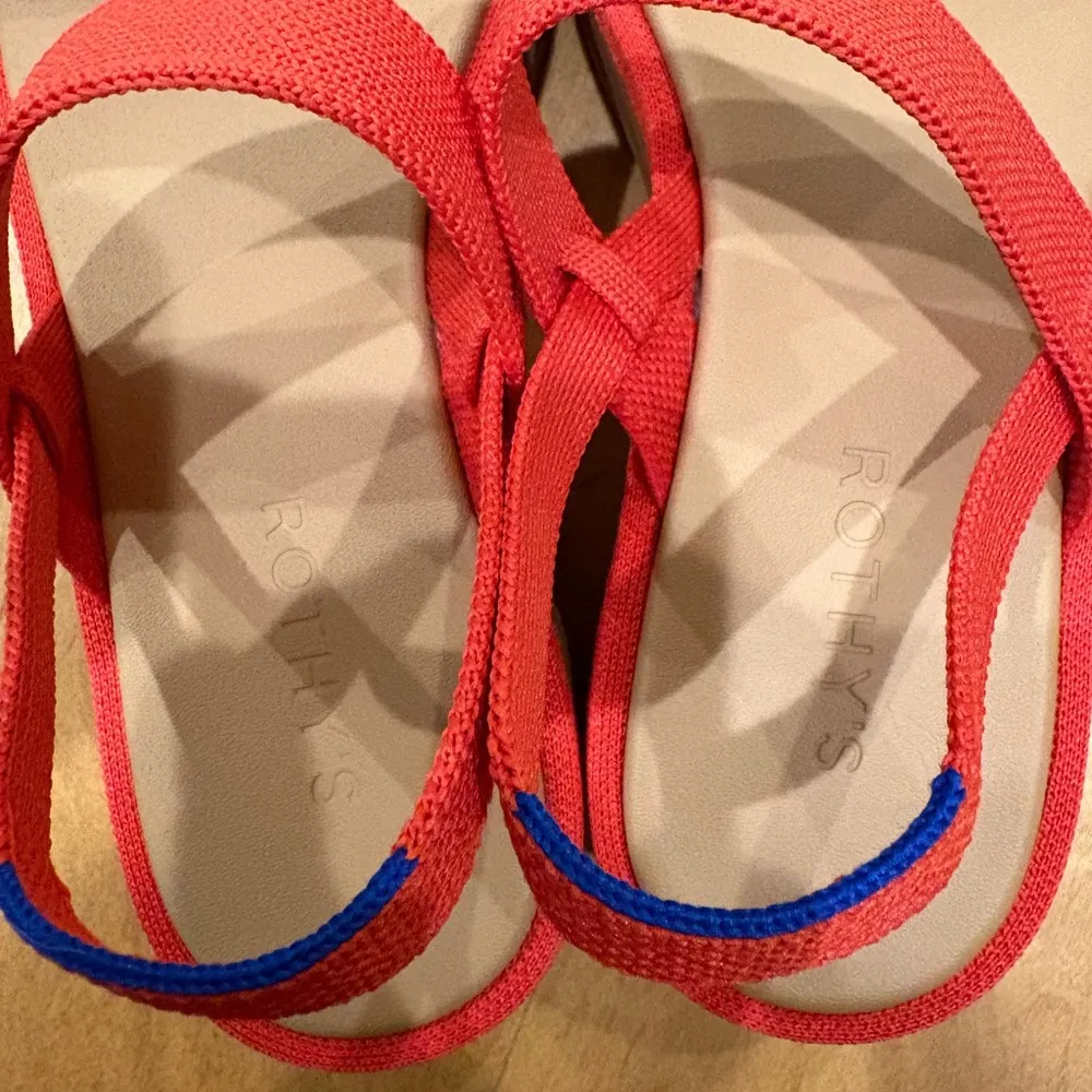 Rothy's Rothy’s ankle strap platform sandals red 9 new - Image 4