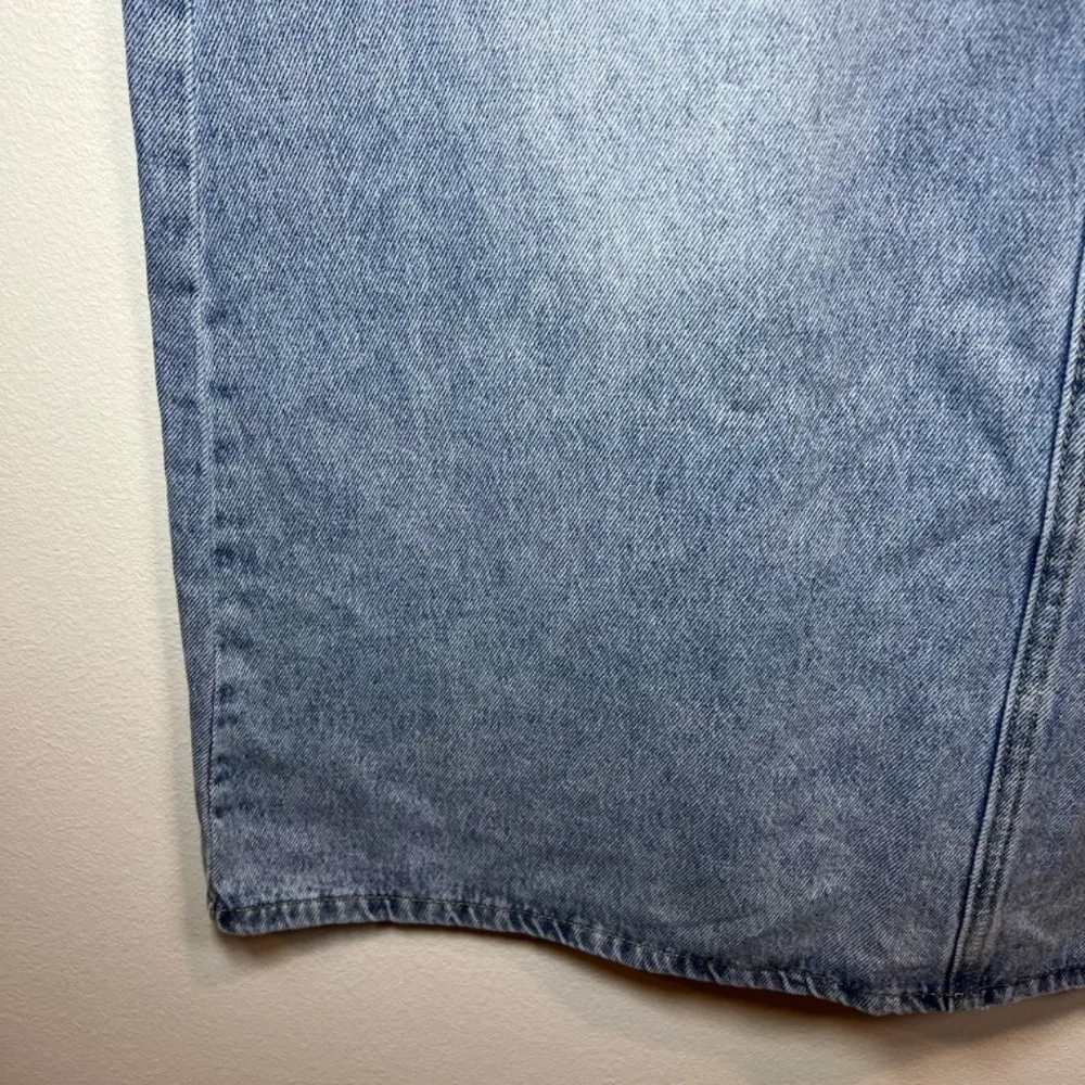 PTCL Denim Maxi Jean Skirt Blue Faded Light Wash Boho Western Y2K Womens Size 31 - Image 6