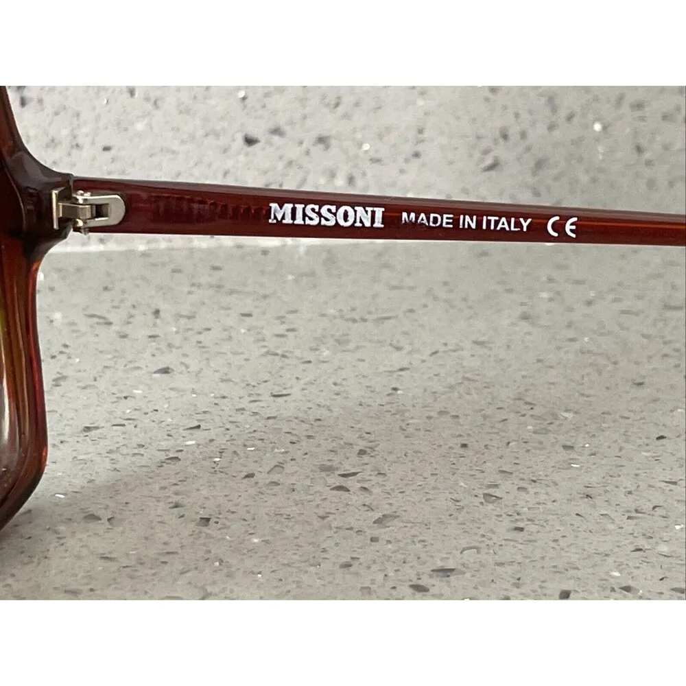 Missoni Sunglasses Frames Only Brown Red Full rim Italy  MI697-03 58 14 135 - Image 6