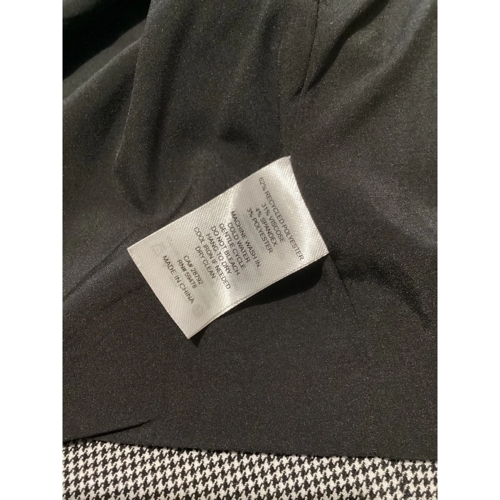 House of Harlow 1960 Gingham Square Neck Cropped Jacket Blazer Womens Size 0 Black - Image 6