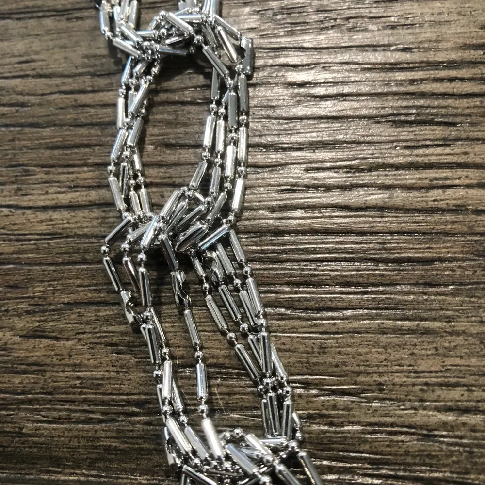 Large Silver Loop Necklace - Image 2
