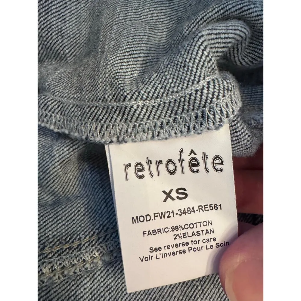 Retrofête Denim Jacket Womens size XS NWT - Image 4