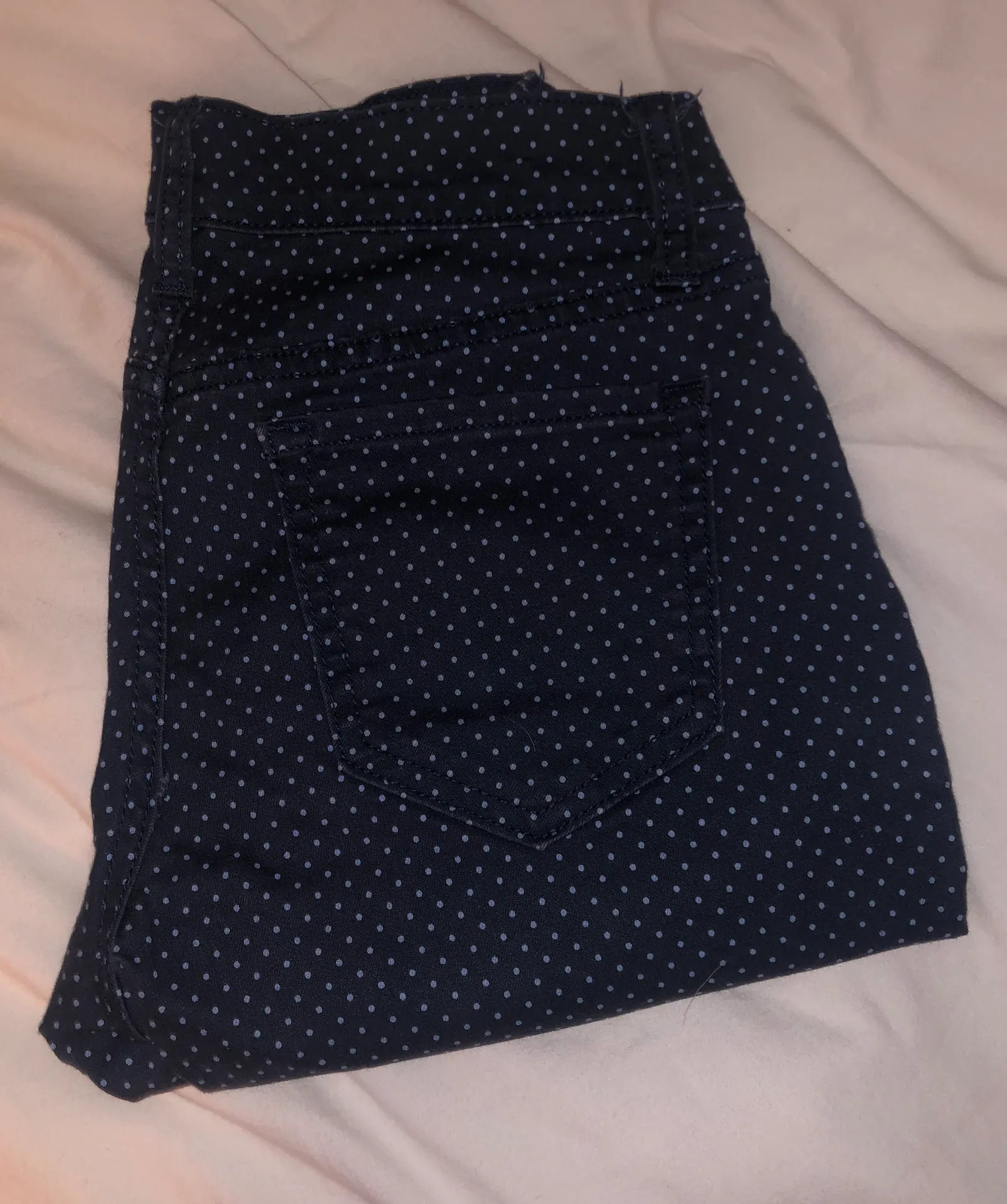 Dark Blue Polka Dot Jeans - Image 4