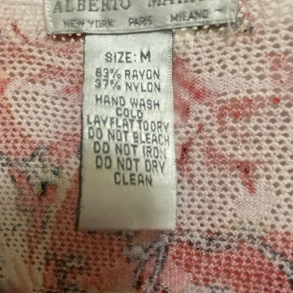 Alberto Makali Womens Top Blouse Shirt M Oversized Floral Boho Net Lined - Image 2